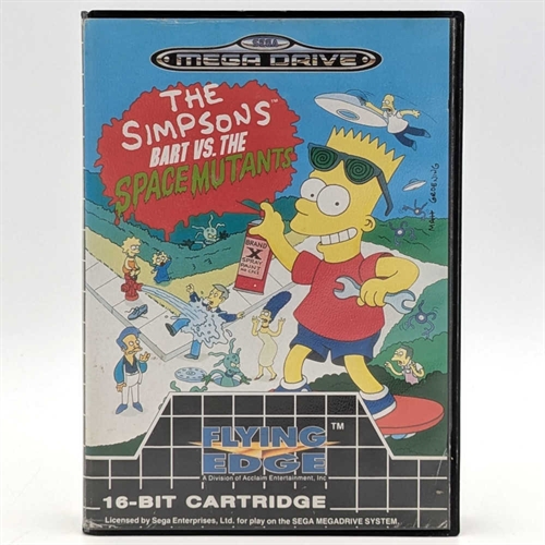 The Simpsons - Bart vs The Space Mutants - Komplet I Æske - Sega Mega Drive Spil (B Grade) (Genbrug)